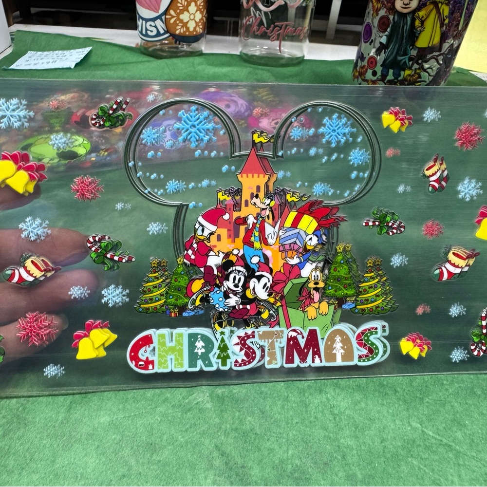 Mickey and Friends Christmas UV DTF cup wrap